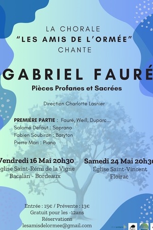 La chorale des Amis de l’Ormée chante Gabriel Fauré