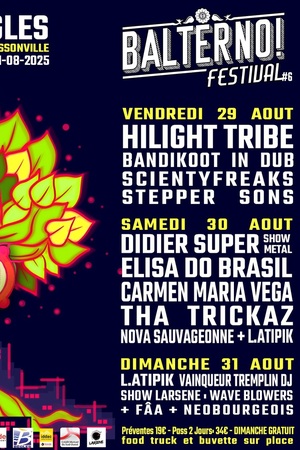 FESTIVAL BALTERNO 2025 - DIDIER SUPER + THA TRICKAZ +CARMEN MARIA VEGA + ELISA DO BRASIL  + L.ATIPIK etc...