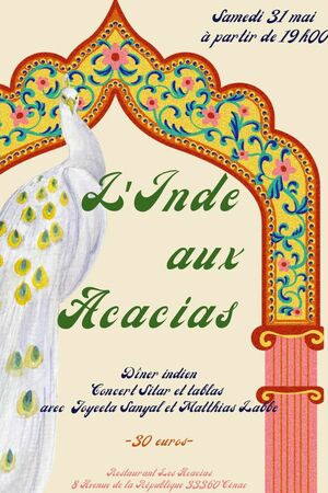 L'Inde aux Acacias ! Dîner concert avec Joyeeta Sanyal et Matthias Labbe