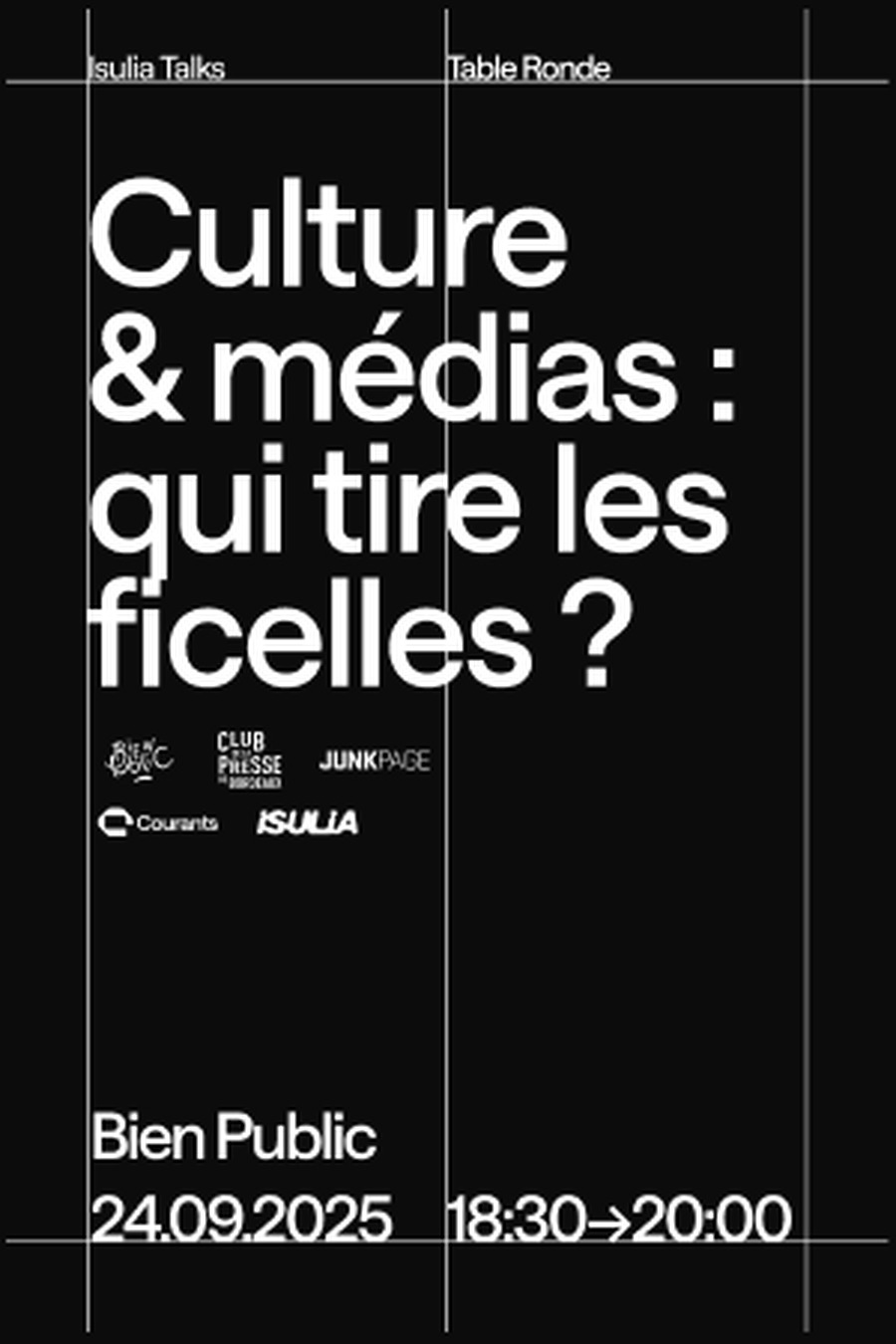 Isulia Talks ~ Culture & médias : qui tire les ficelles ?