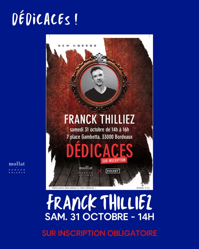 SUR INSCRIPTION - Dédicace de Franck Thilliez
