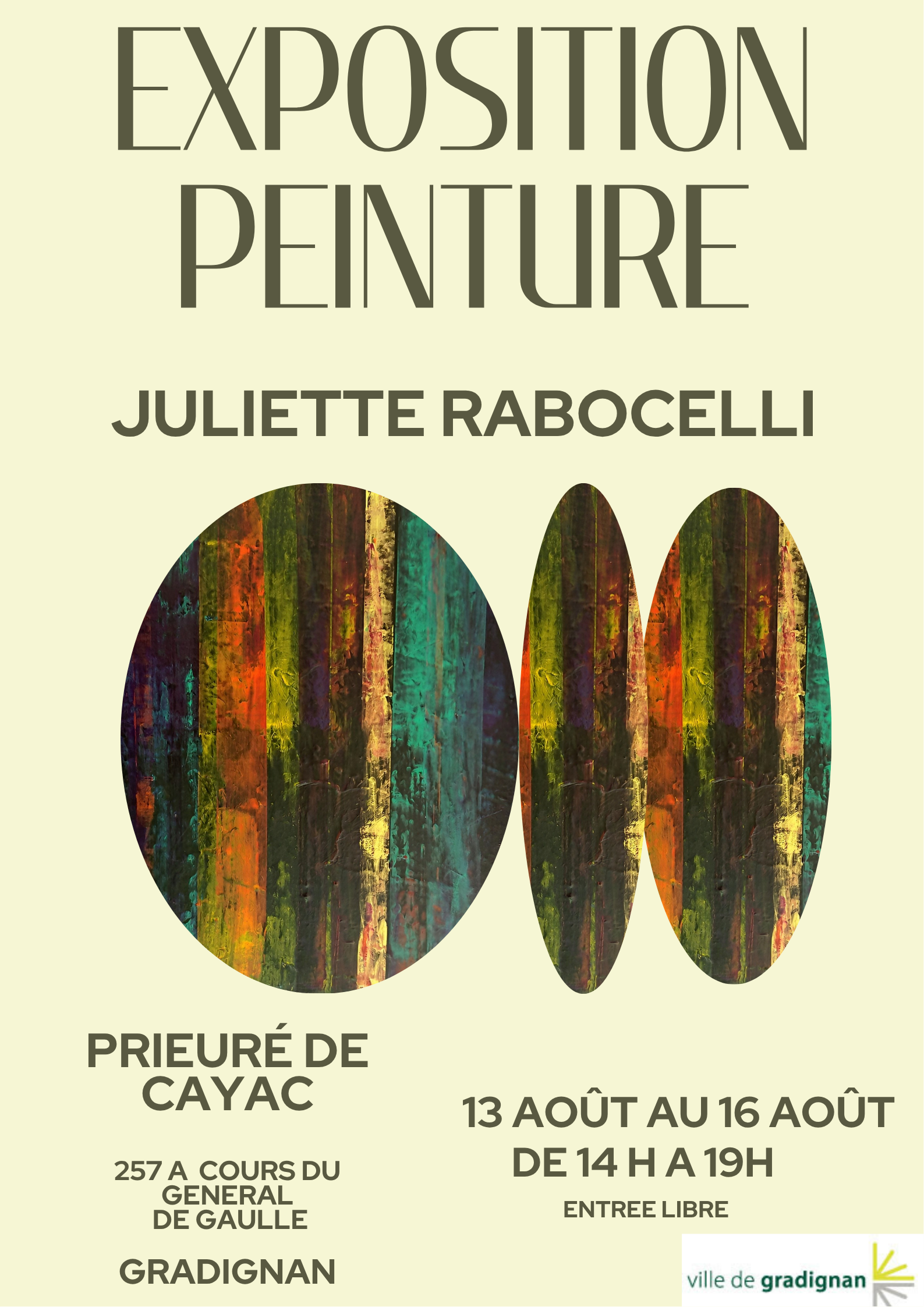 Exposition de Peintures de Juliette Rabocelli