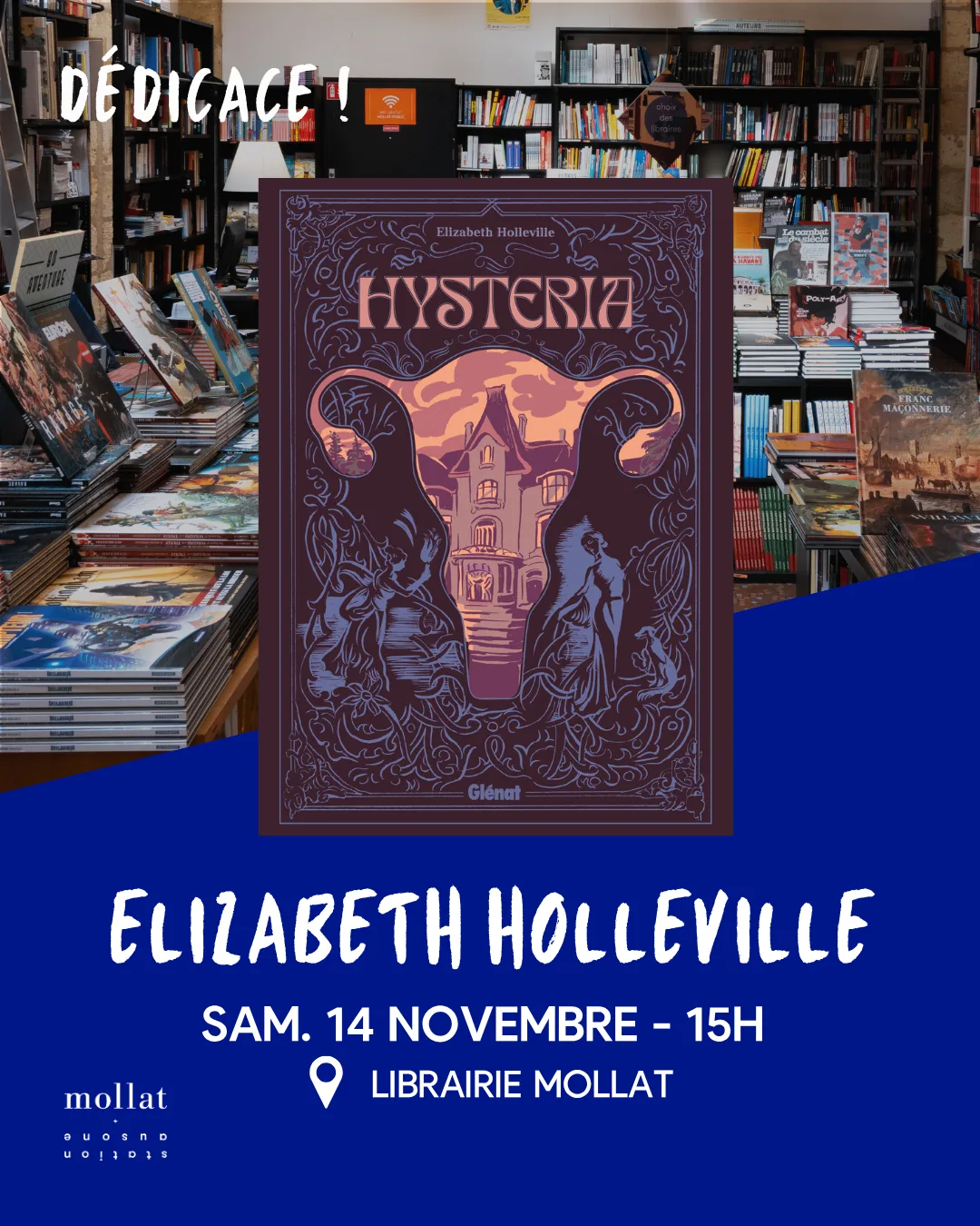 Dédicace d'Elizabeth Holleville