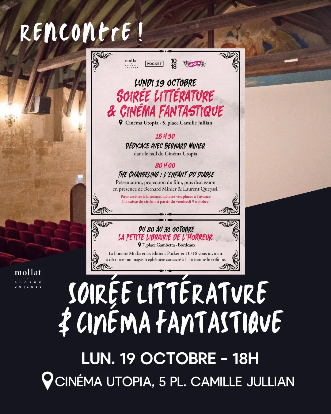 Soirée Littérature et Cinéma Fantastique !