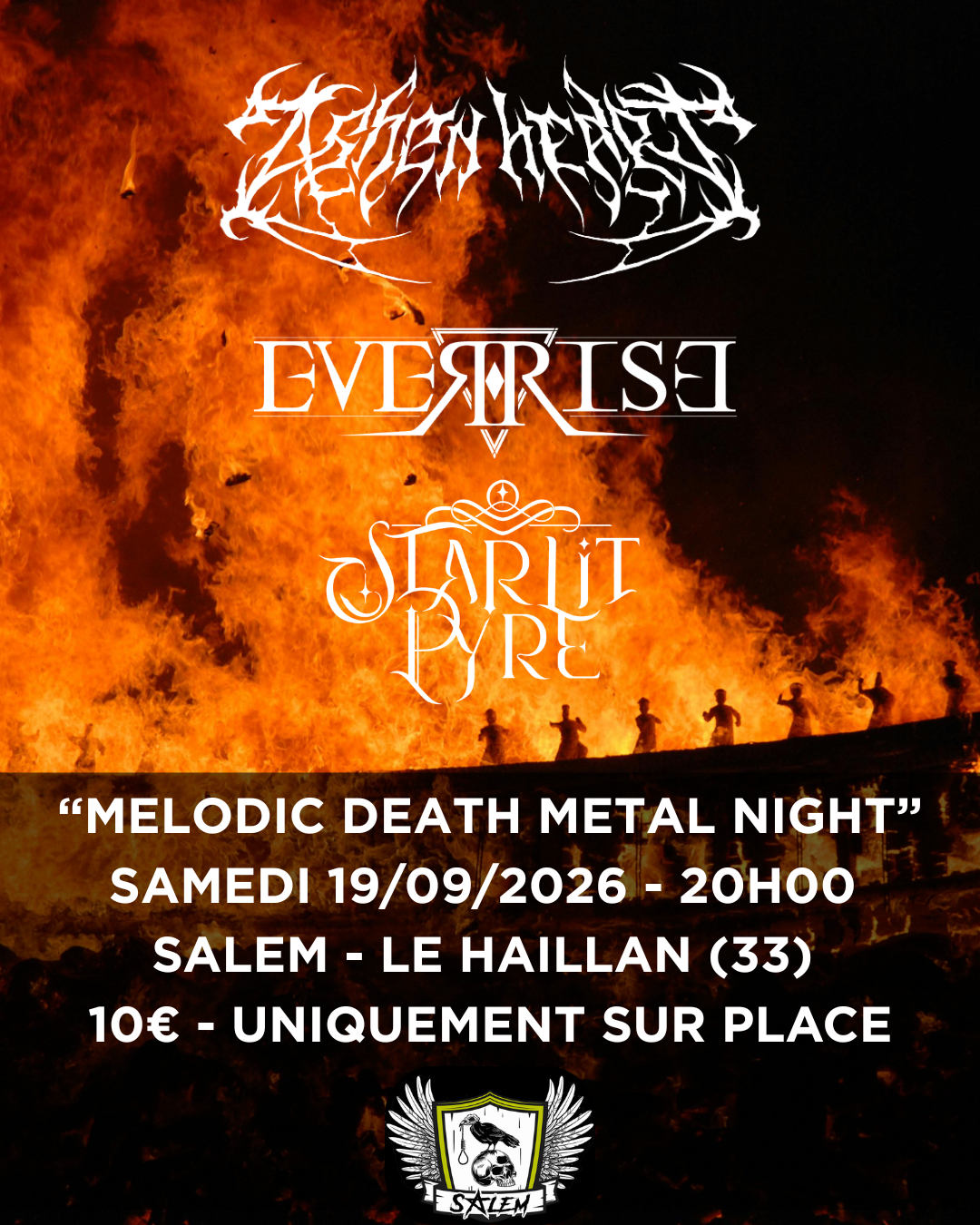 “Melodic death metal night” : Ashen Heart + EverRise + Starlit Pyre