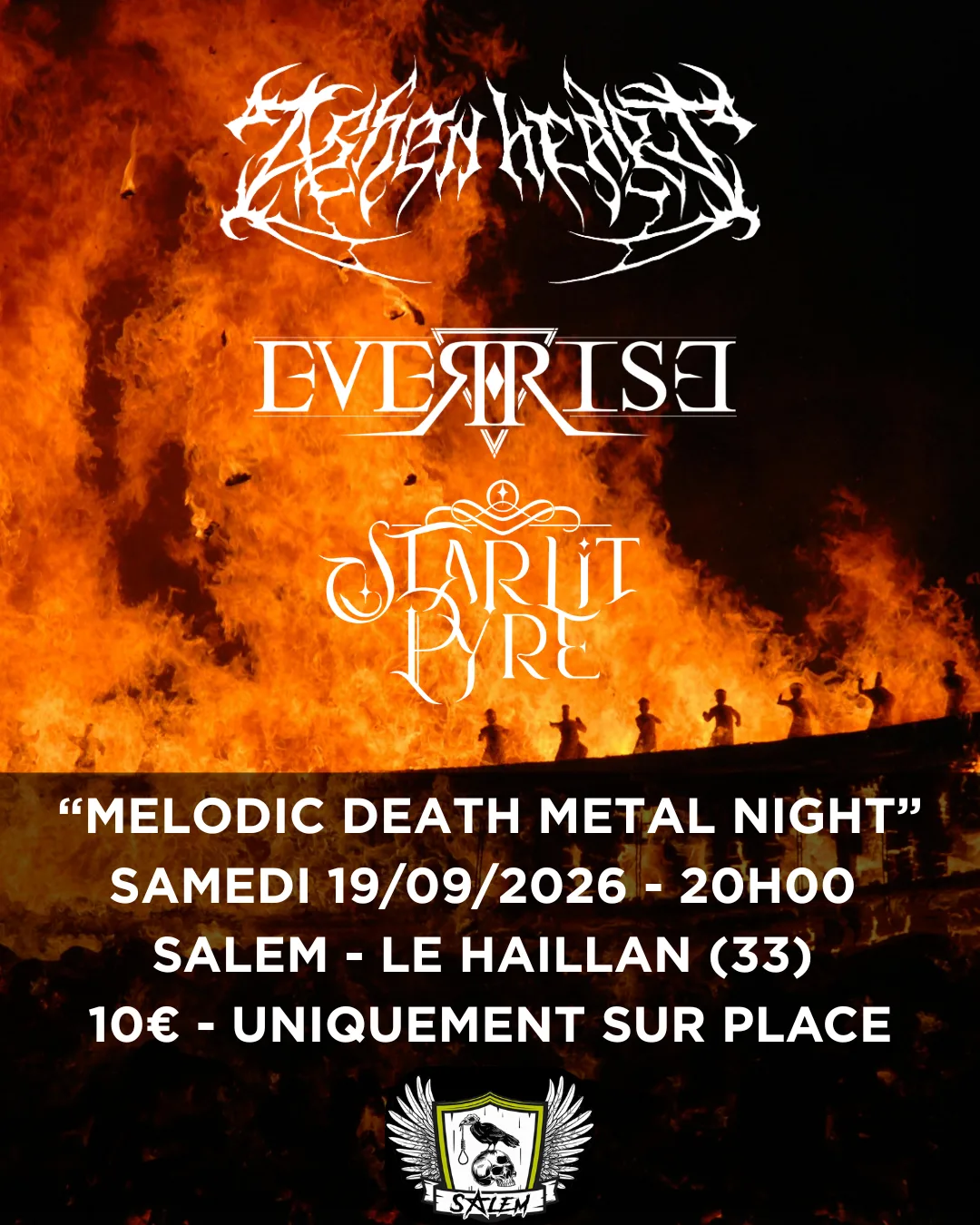 “Melodic death metal night” : Ashen Heart + EverRise + Starlit Pyre