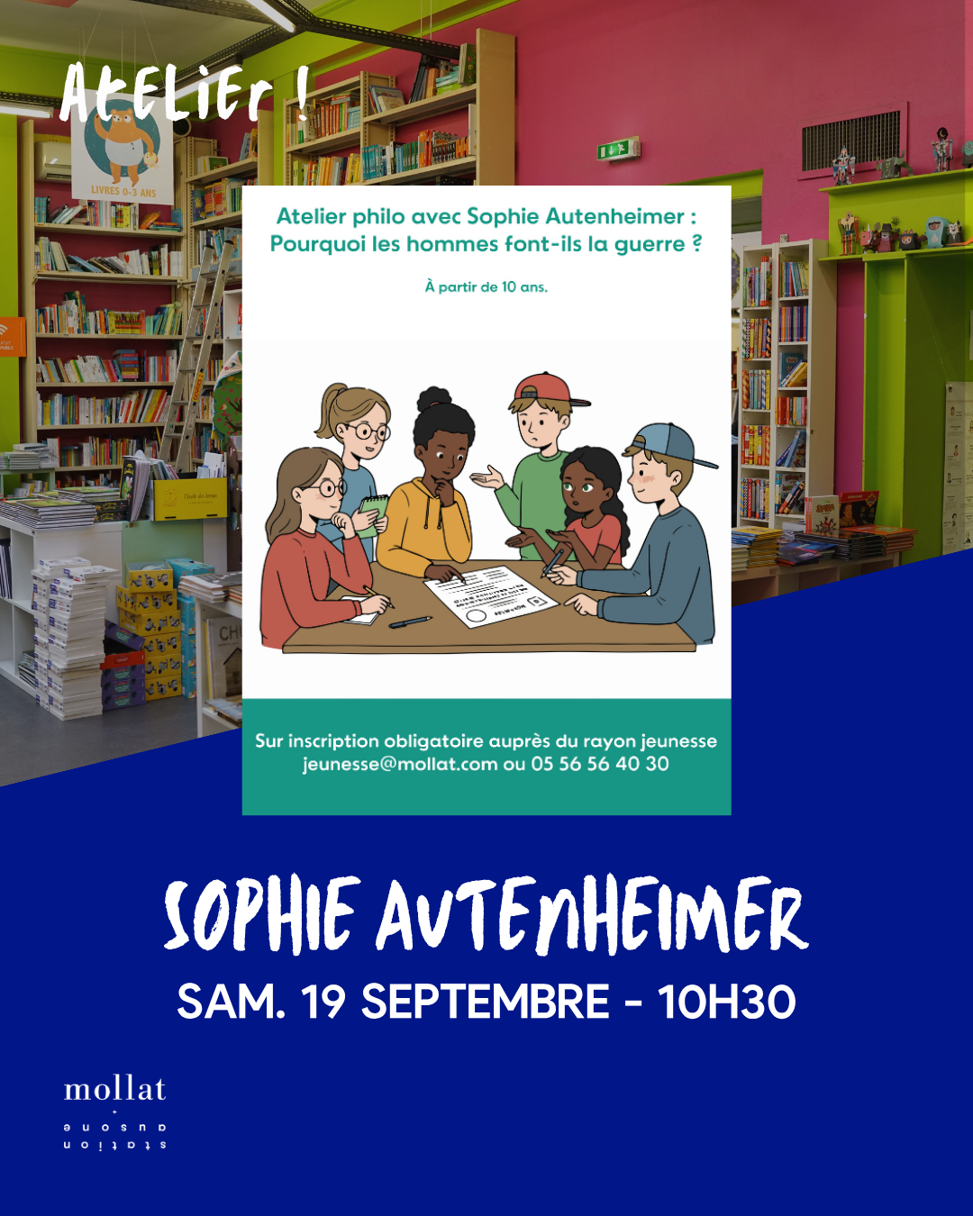 SUR INSCRIPTION - Atelier philosophie avec S. Autenheimer
