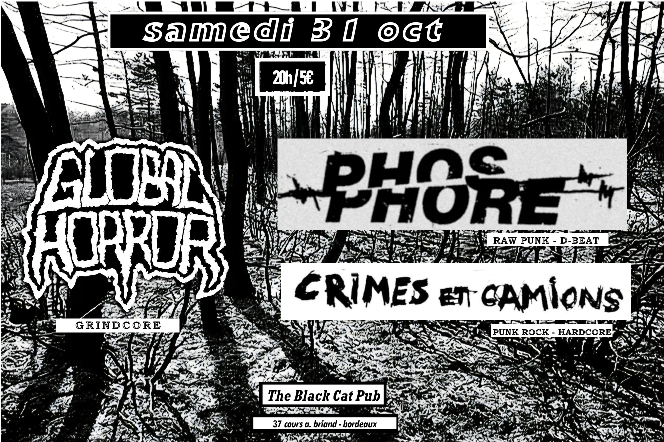 Global Horror - Phosphore - Crimes et Camions (The Black Cat Pub)