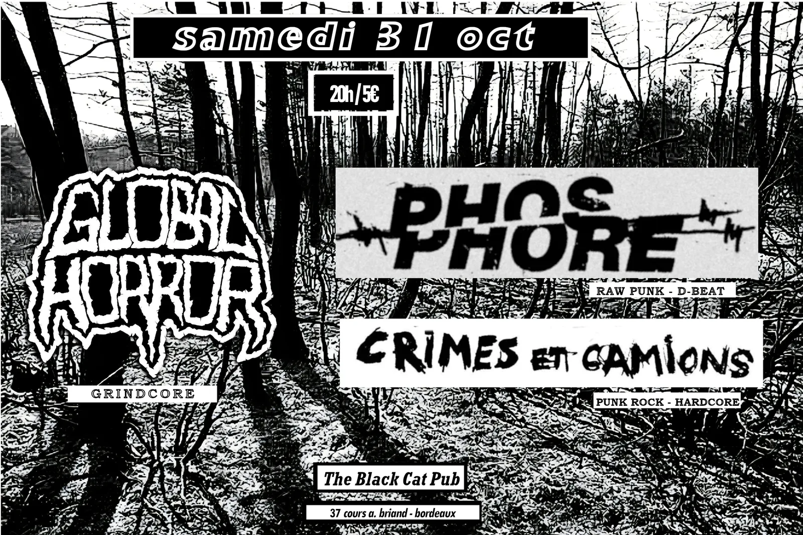 Global Horror - Phosphore - Crimes et Camions (The Black Cat Pub)
