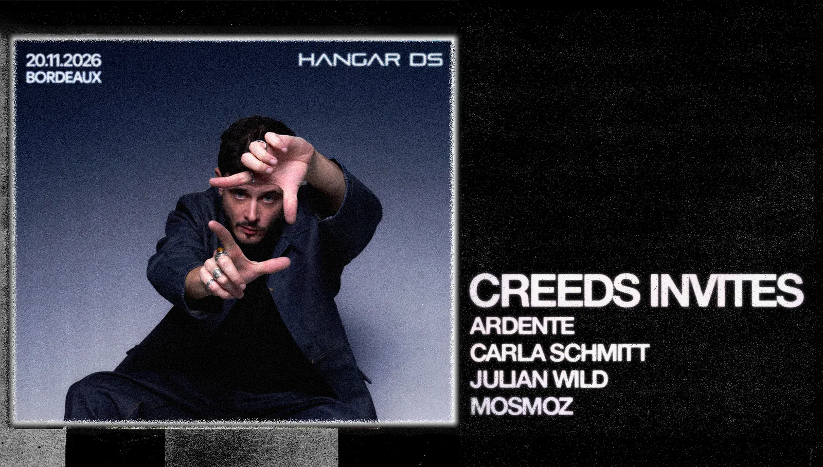 Creeds invites - Ardente, Carla Schmitt, Julian Wild, Mosmoz