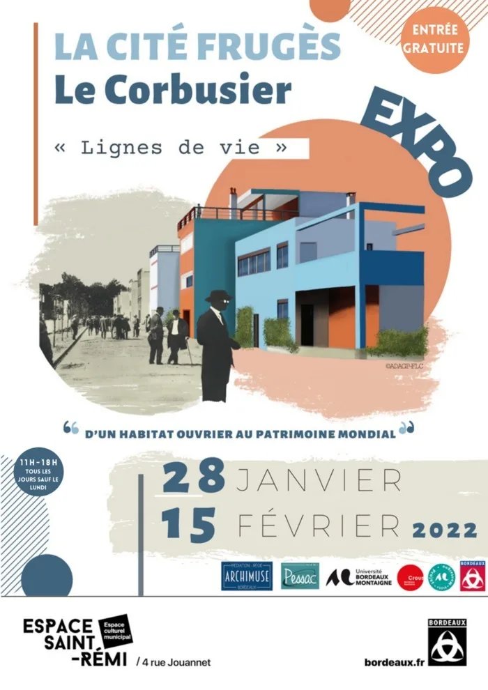 Exposition "LIGNES DE VIE - La Cité Frugès - Le Corbusier : d'une architecture ouvrière au Patrimoine Mondial"