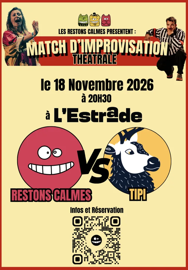 Match d'improvisation théâtrale - Restons Calmes contre Tipi