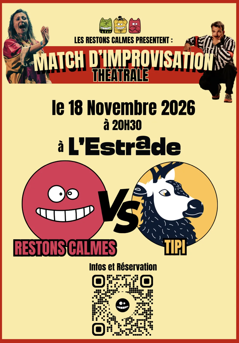 Match d'improvisation théâtrale - Restons Calmes contre Tipi