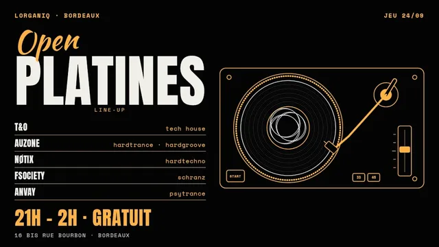 Open Platines - T&O, Auzone, Nøtix, FSociety, Anvay