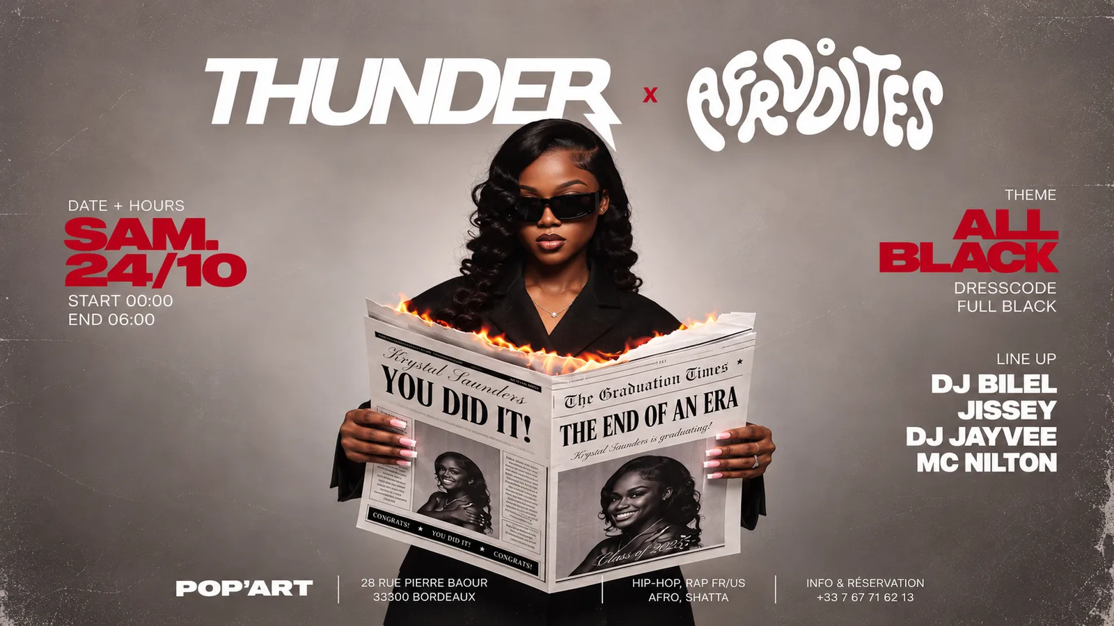 Thunder x Les Afrodites - Full Black Edition